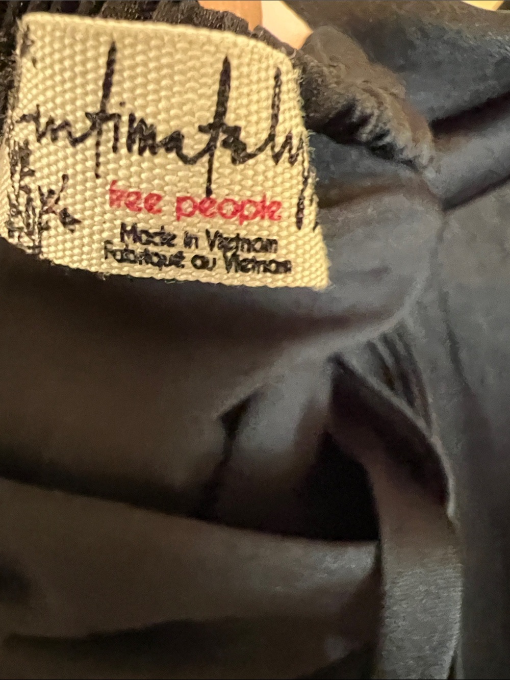 Free People Black Spaghetti Strap Mini Dress - Picture 4 of 4